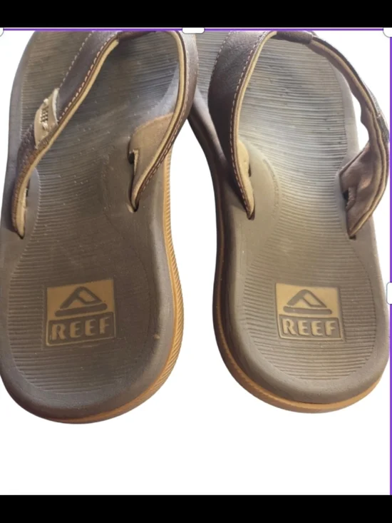 REEF Men’s Santa Ana Flip Flops Brown Size 8 - Picture 2 of 5